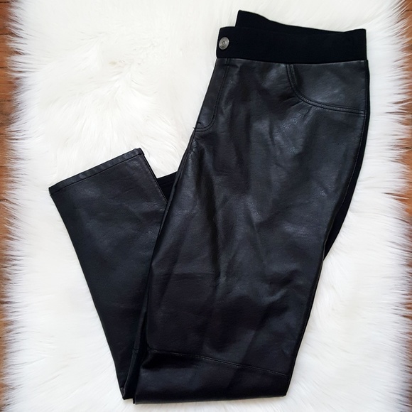 lane bryant leather leggings